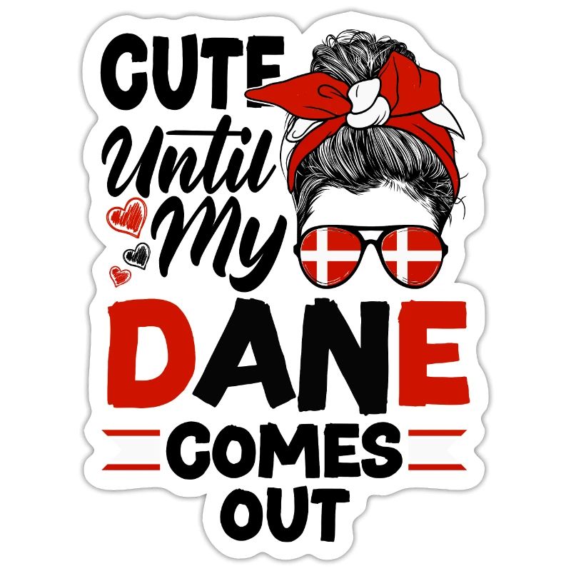 Danemark drapeau danois mignon jusqu’à ce que mon danois sorte