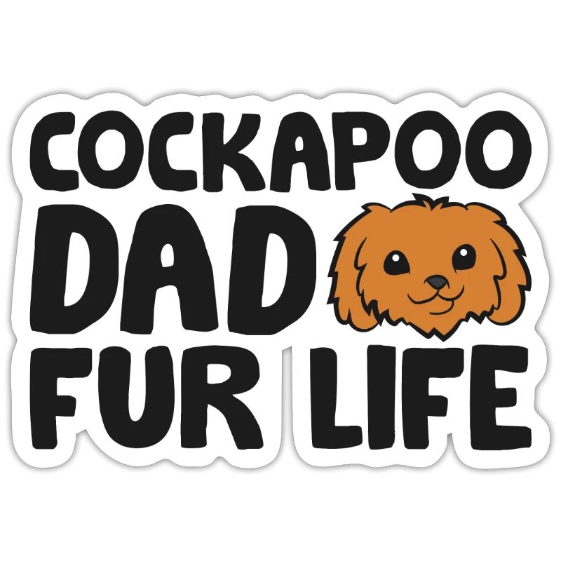 Cockapoo Dad Fur Life Funny Cockapoo Dog
