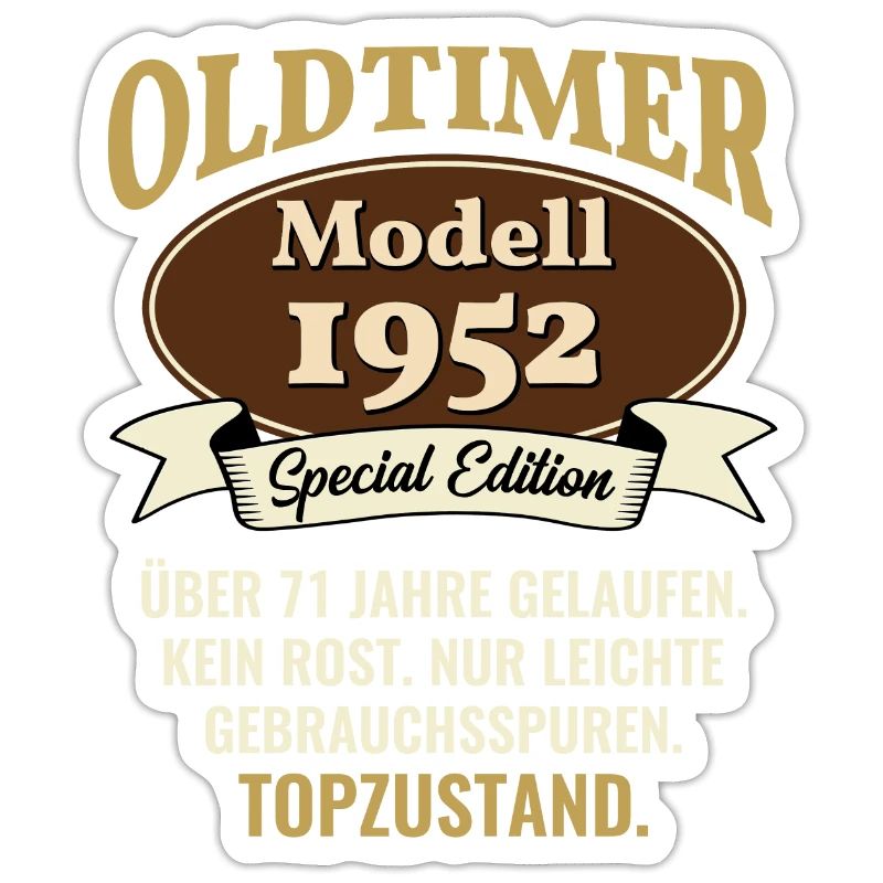71 years oldtimer model 1952 71st birthday