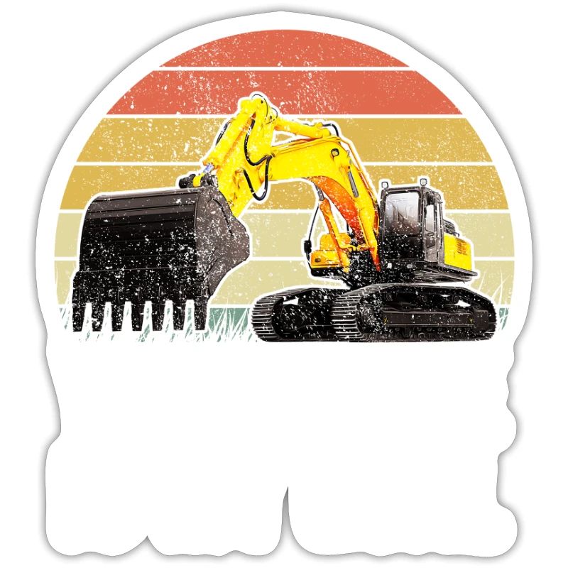 Bagger Baggerfahrer Baggern Baustelle Straßenbau