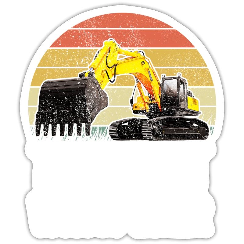 Bagger Baggerfahrer Baggern Baustelle Straßenbau
