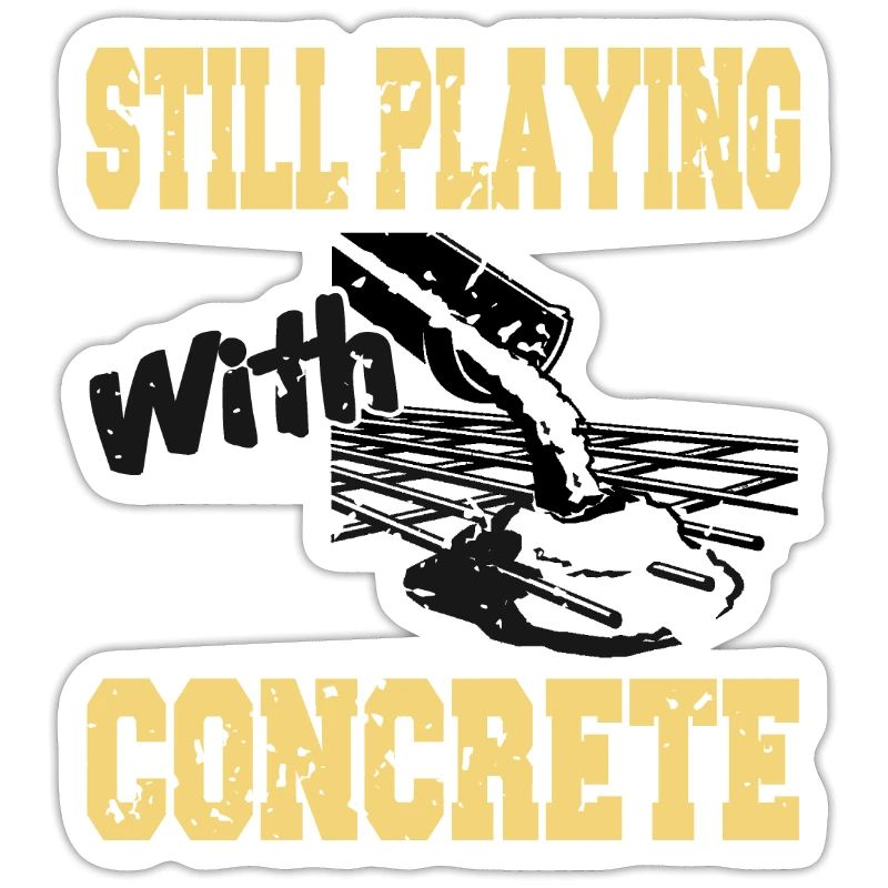 Concrete construction design for construction workers and construction site