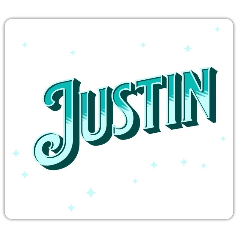 Justin's name personalized