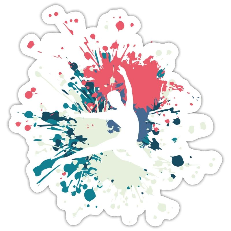 Éclaboussure de couleur d'expression de danse