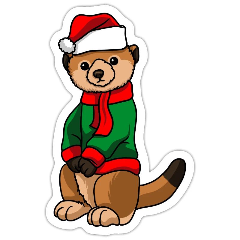 Suricates avec pull de Noël