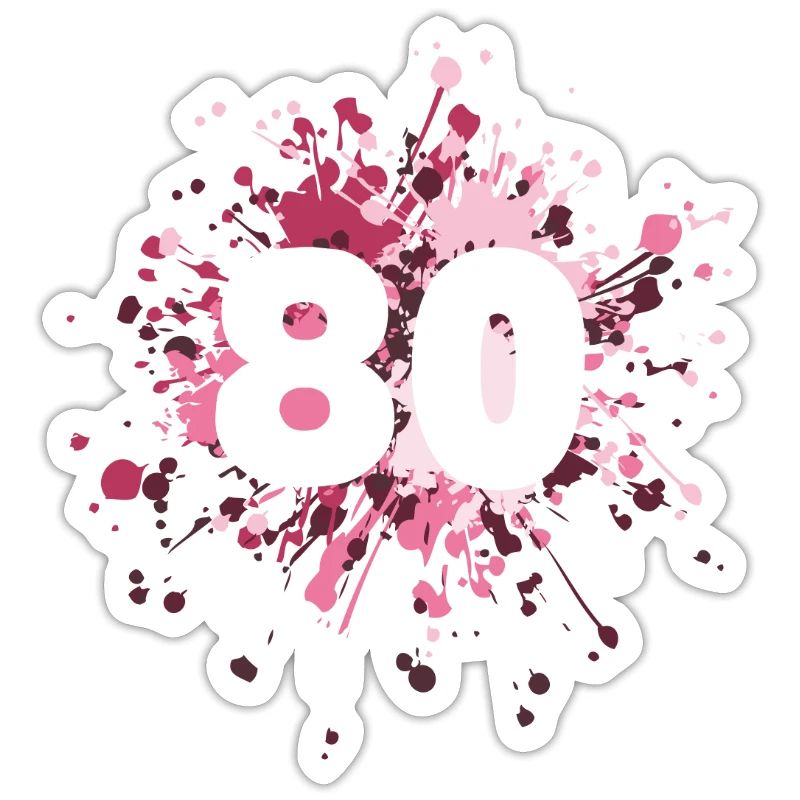 Nombre 80e éclaboussure de couleur