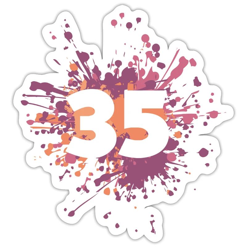 Numéro 35e éclaboussure de couleur