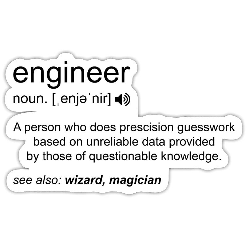 Engineer Definition Funny Engineering Mechanical