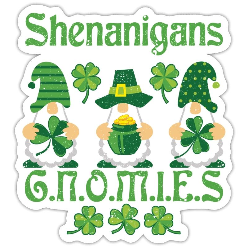 Gnome de la Saint-Patrick Manigances de trèfle avec