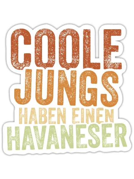 Havaneser - Sticker Größe S (10 x 10 cm) - Mattweiß - Vorne
