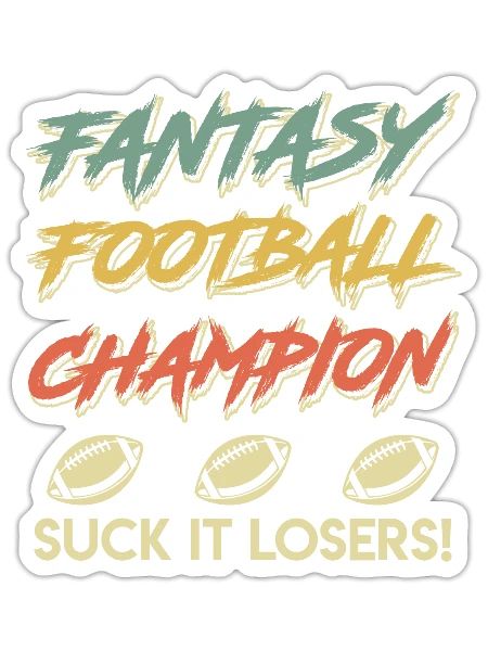 Fantasy Football Champ Champion - Sticker taille S (10 x 10 cm) - blanc mat - Devant