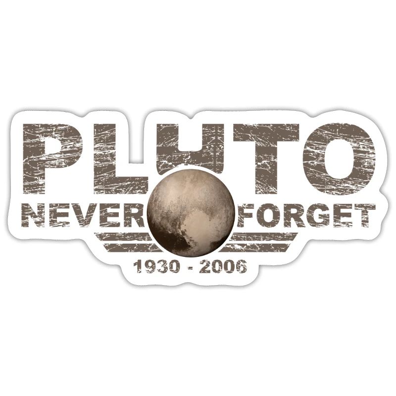 Never Forget Pluto Design Retro Style Funny Space