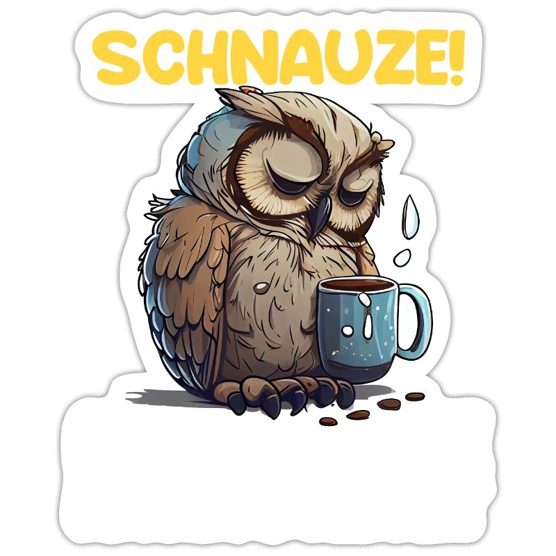 Schnauze! Ich hatte Nachtschicht Kaffee Eule