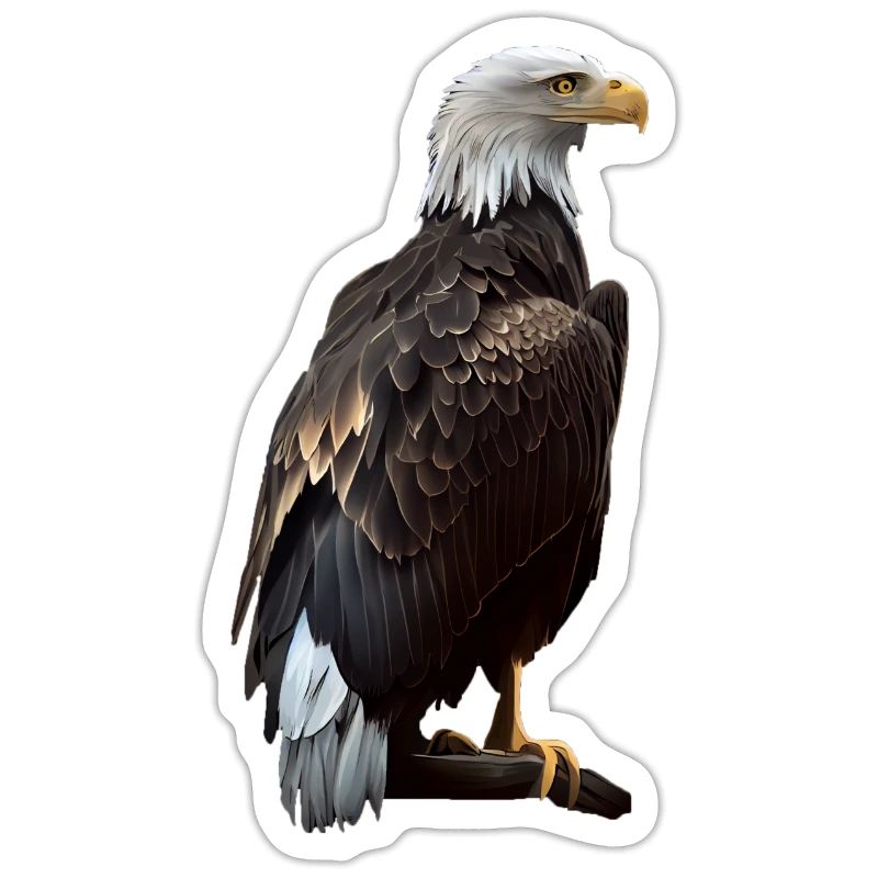 Cool polygon design with a bald eagle