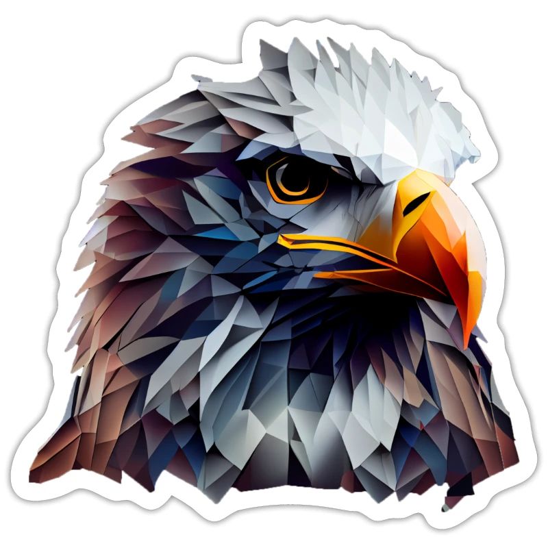 Cool polygon design with a bald eagle