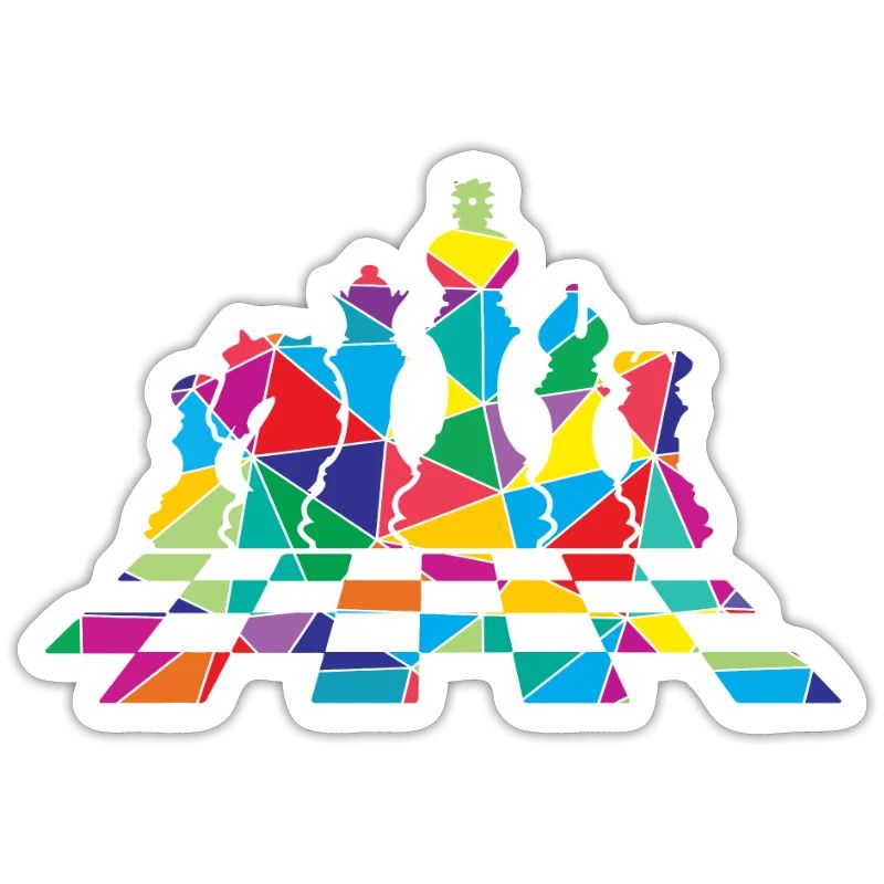 Jeu de table Low Poly Polygon Chess