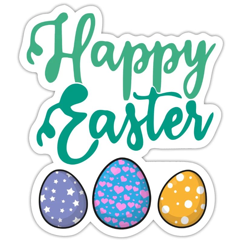 Happy Easter Funny Easter Rabbit Easter Eggs