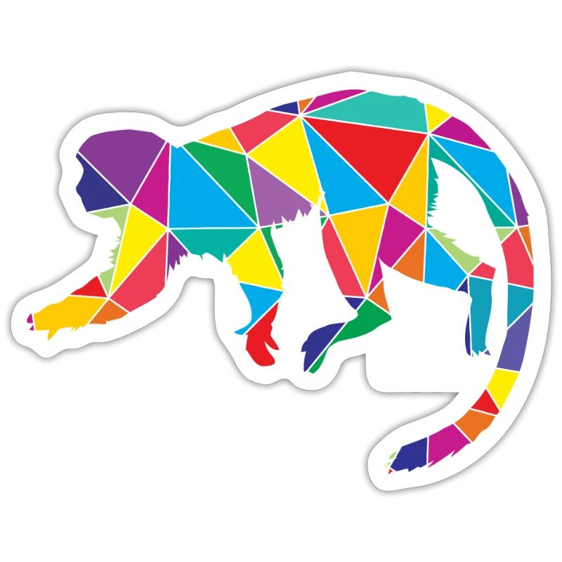 Low Poly Monkey Géométrie Polygone Monkey