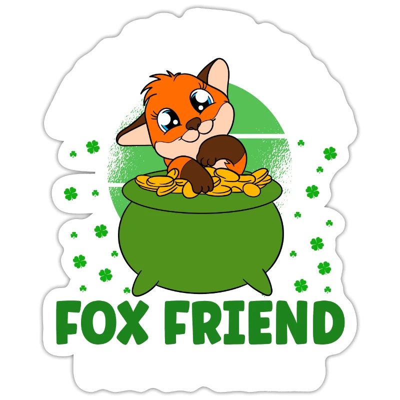 Mignon trèfle renard Saint-Patrick