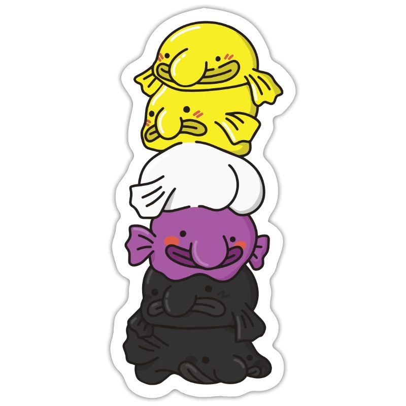 Nonbinary Flag Non Binary Pride LGBTQ Blobfish