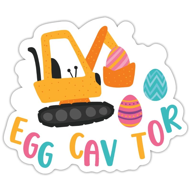 Eggscavator Construction Excavator Easter Egg Hunter