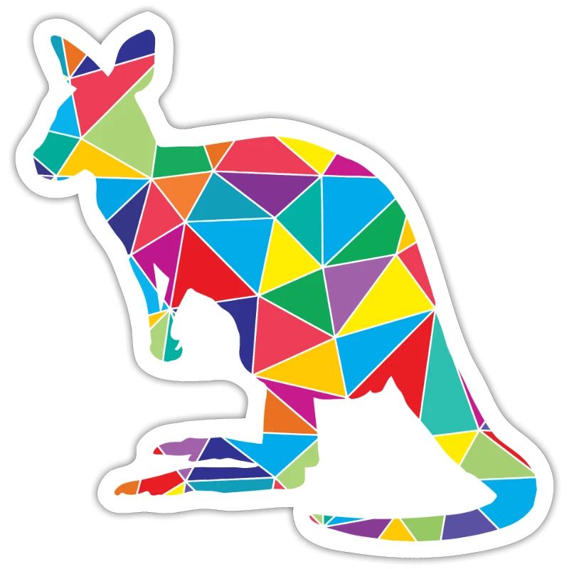 Low Poly Kangaroo Geometry Kangaroo