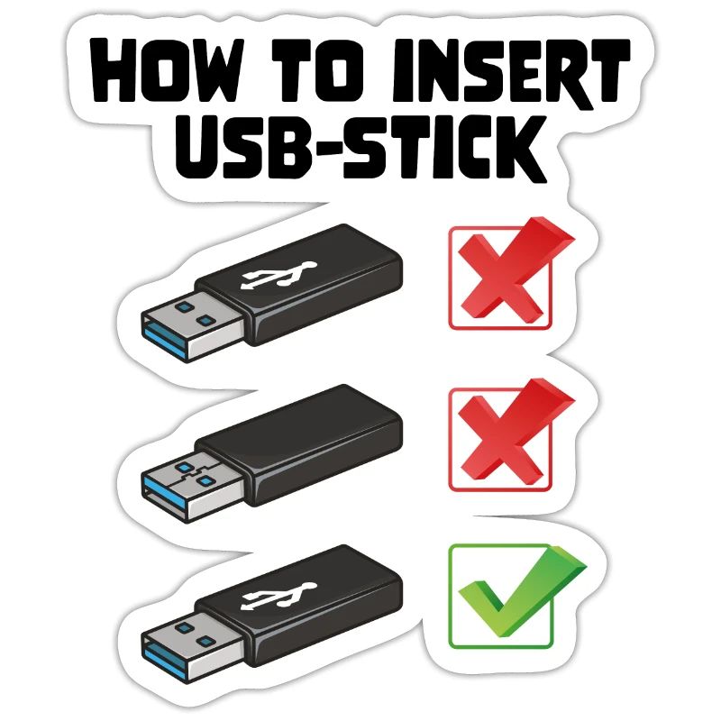 How To Insert USB Stick Funny Programmer Meme