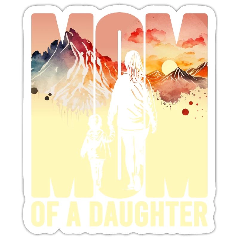 Mutter mit einer Tochter Muttertag Berge Mama Kind