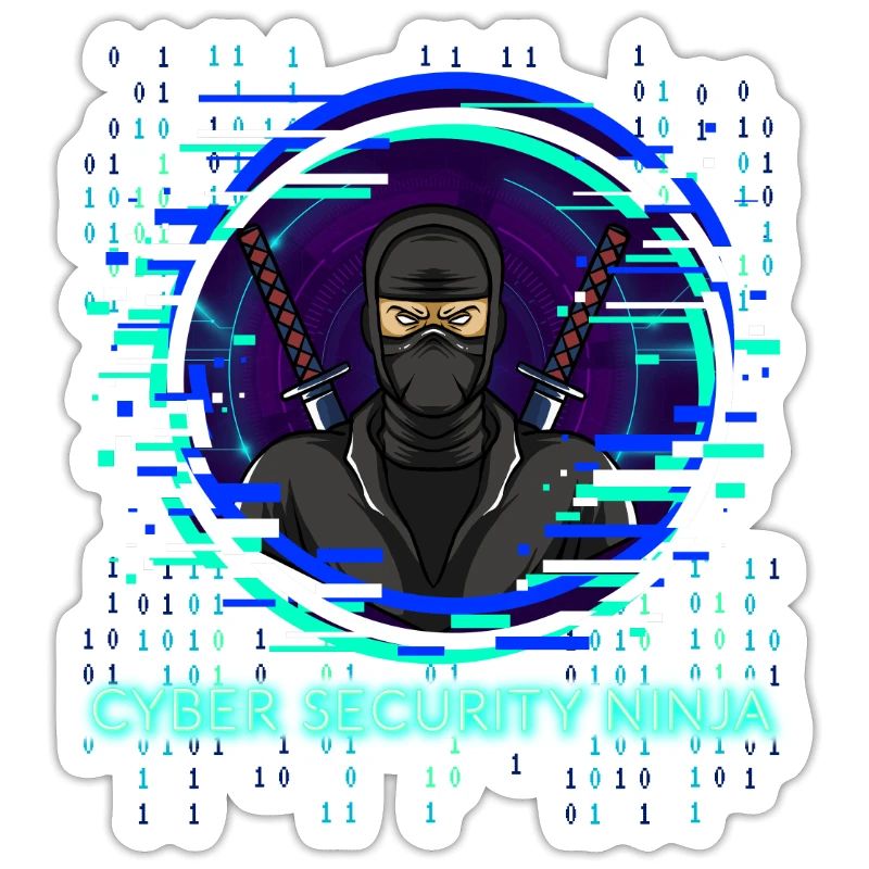 Cyber Security Ninja Programmer Nerd Design