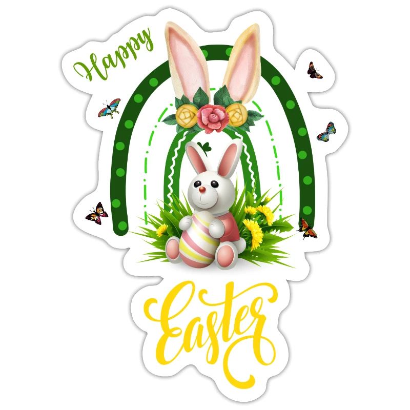 Funny design Easter Bunny magic happy easter