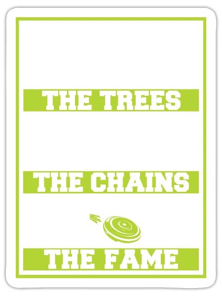 Frapper des arbres en frappant des chaînes jouissant de la gloire - Sticker taille S (10 x 10 cm) - blanc mat - Devant