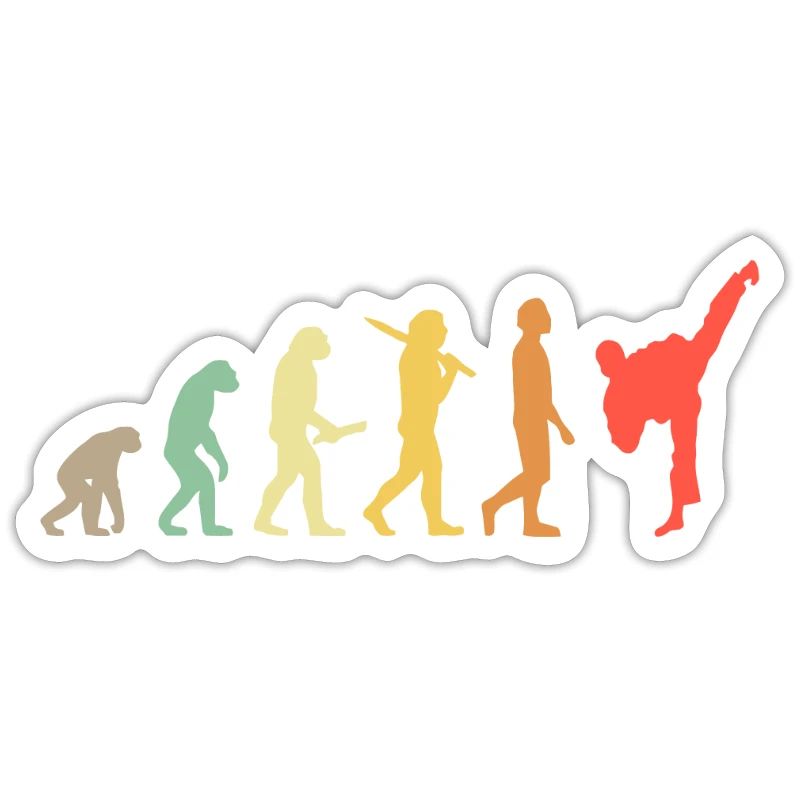 Retro Karate Evolution Gift For Karateka