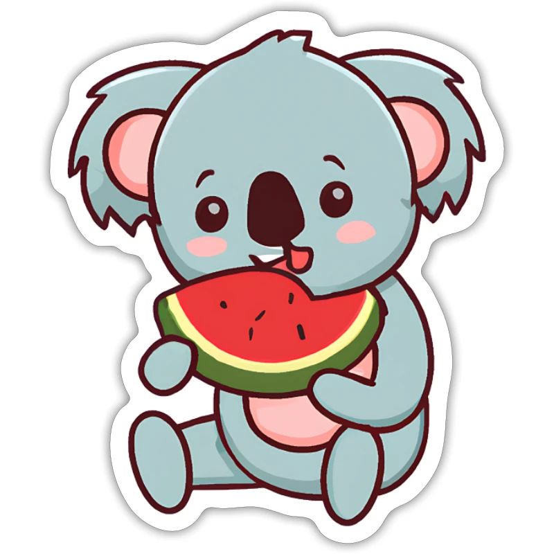Kawaii Koala mange de la pastèque