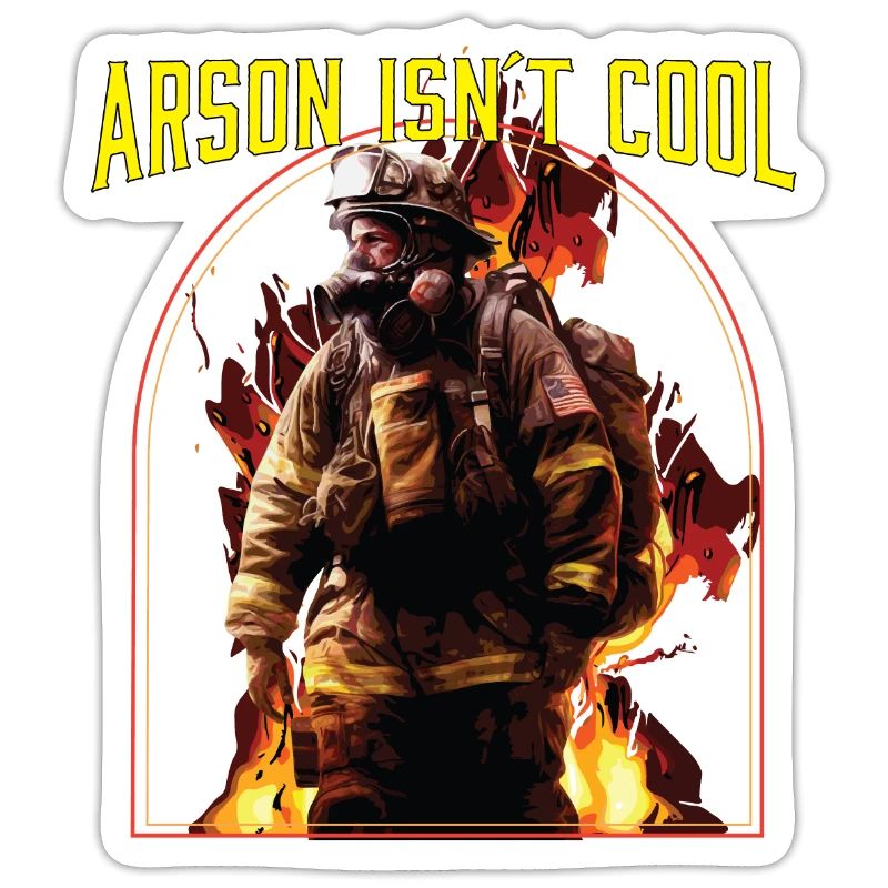 Arson Isnt Cool Firefighter Firefighting Fireman