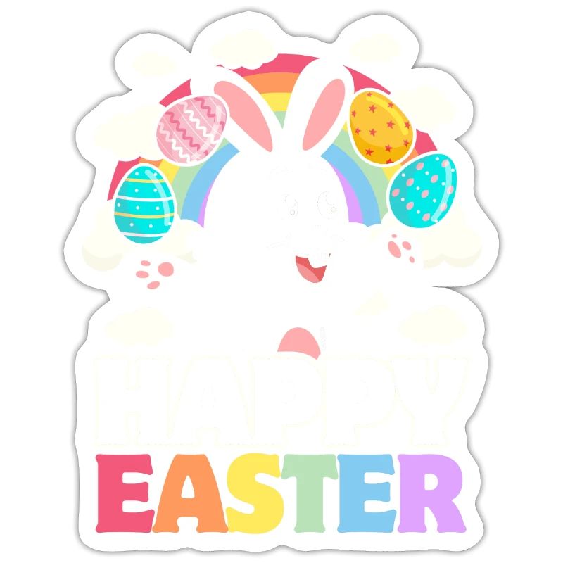 Happy Easter - White Rabbit Easter Eggs