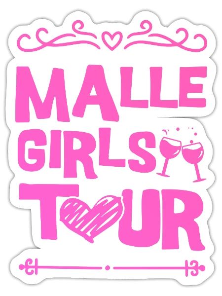 Malle Party Team - Sticker size S (10 x 10 cm) - white matte - Front