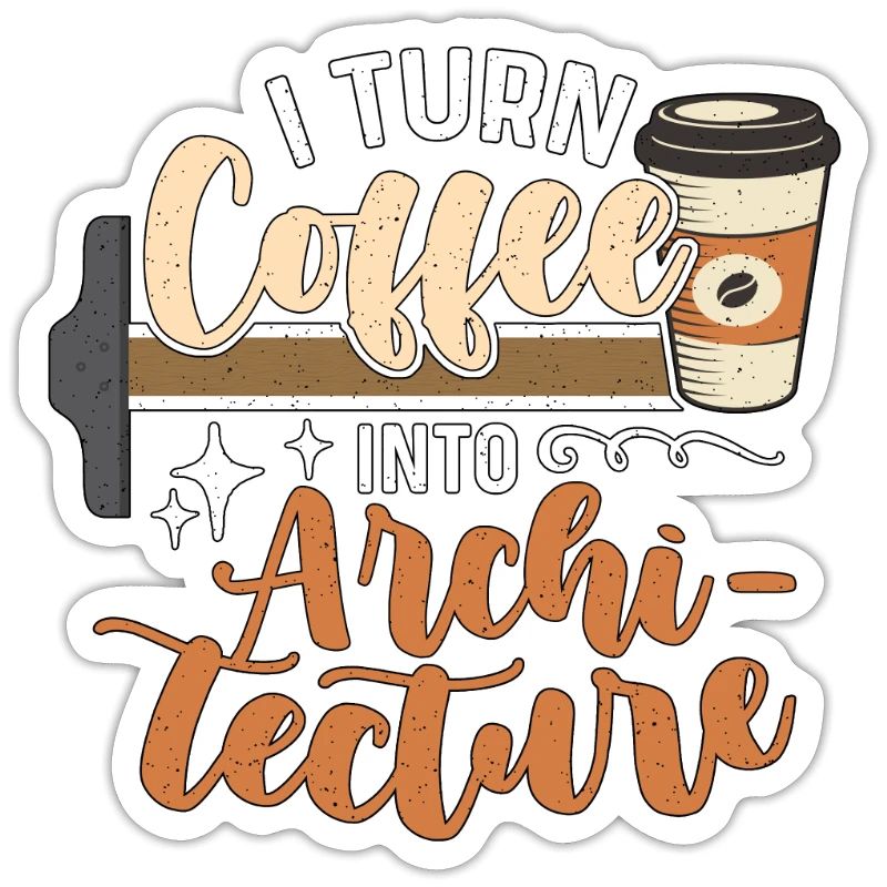 Architecture Je transforme le café en architecte constructeur