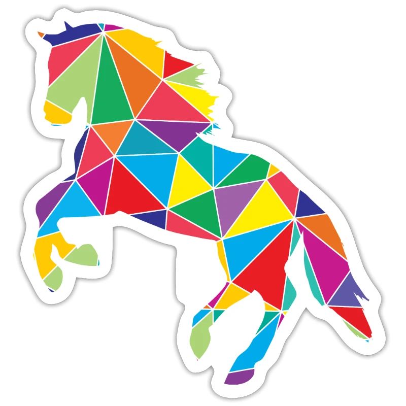 Low Poly Pferd Geometrie Polygon Pferd