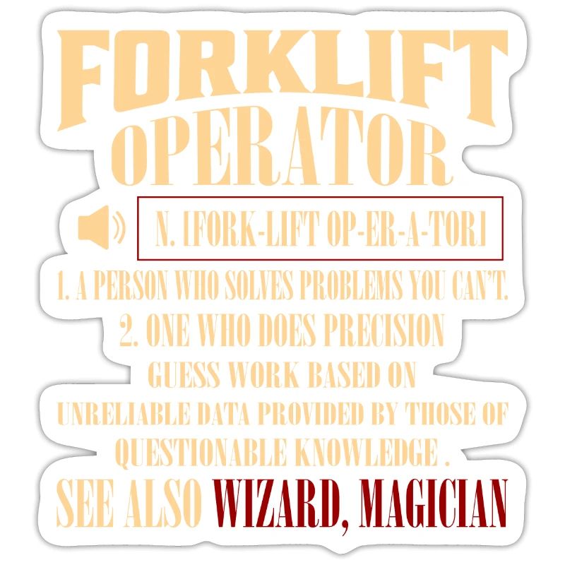 Forklift Operator Noun Operator Forklifter Driver