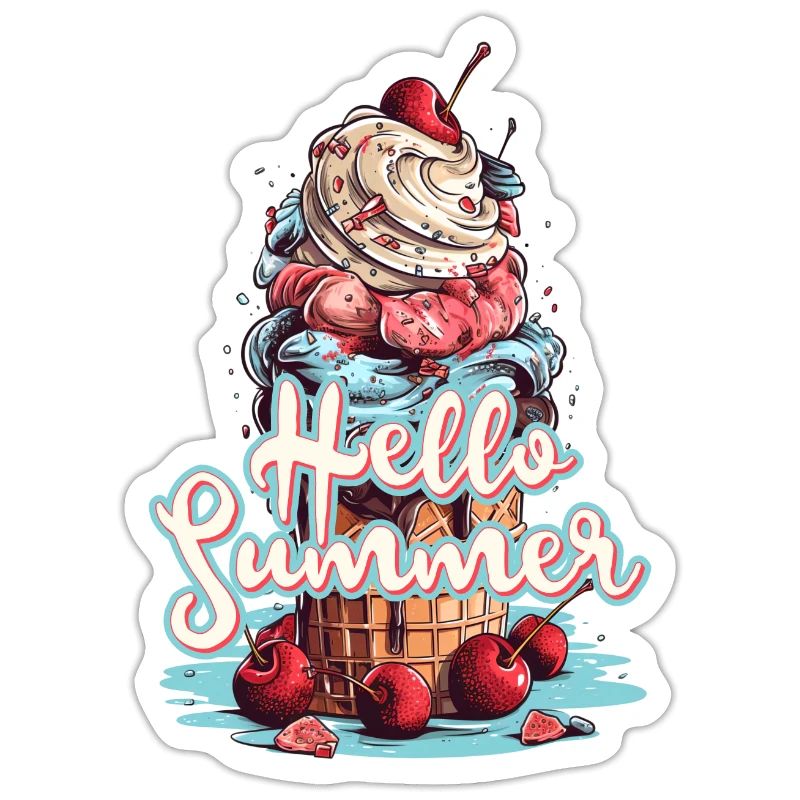Hello Summer Eis Eiscreme Eisdiele