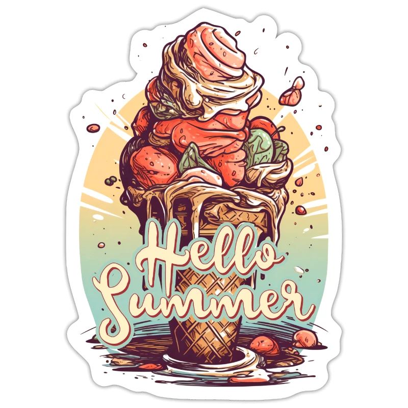 Hello Summer Eis Eiscreme Eisdiele