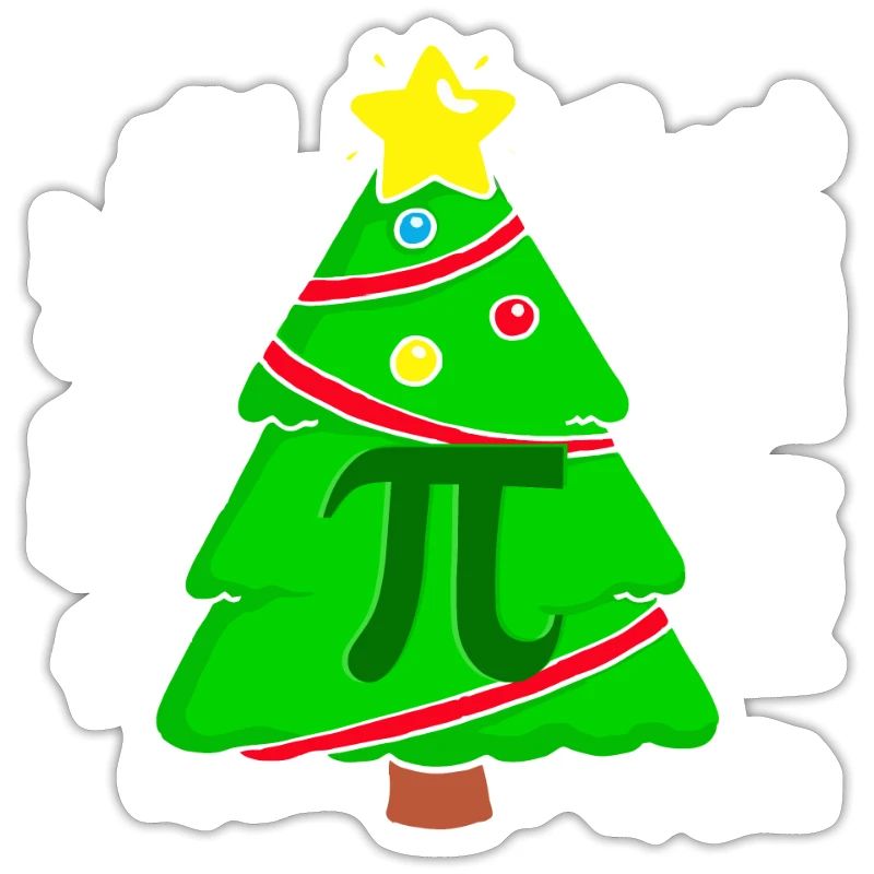 Pi Math Christmas Tree Mathematician Mathematics