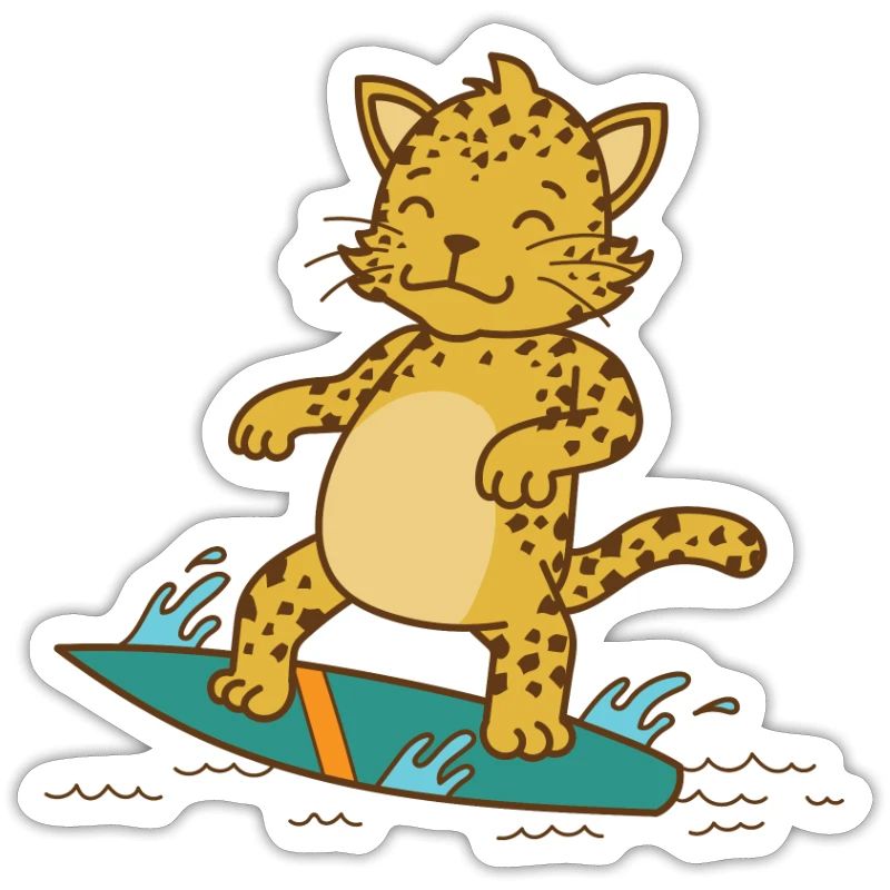 Léopard sur la planche de surf Big cat Predator