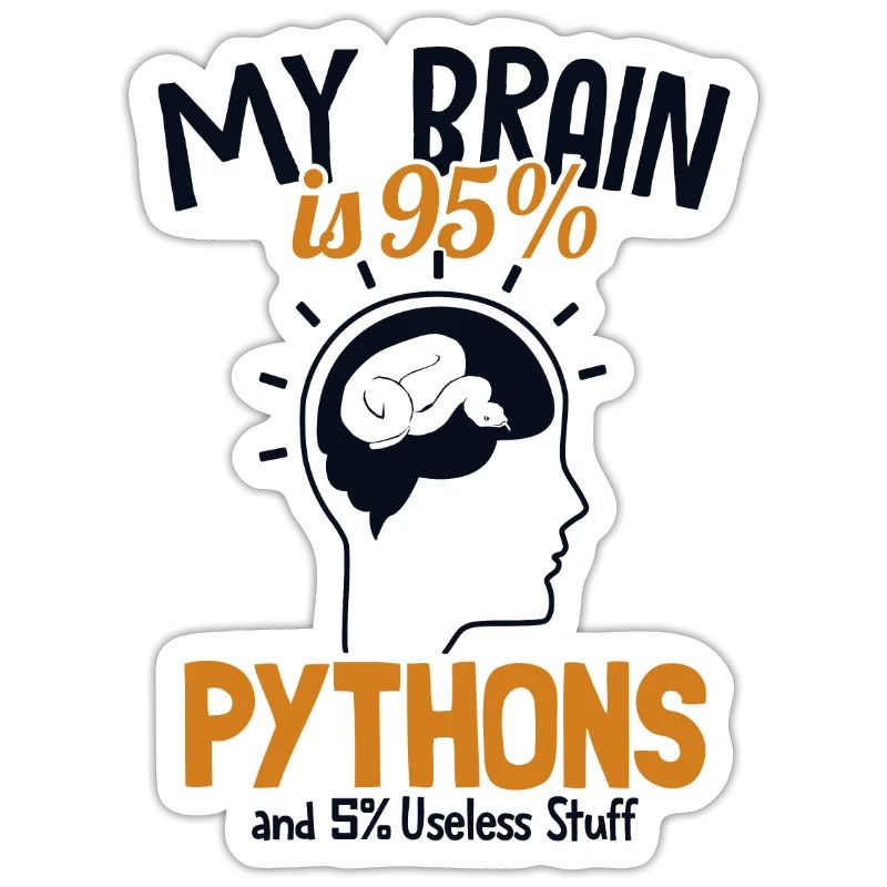 Mon cerveau est composé à 95% de pythons Python Snake Banana