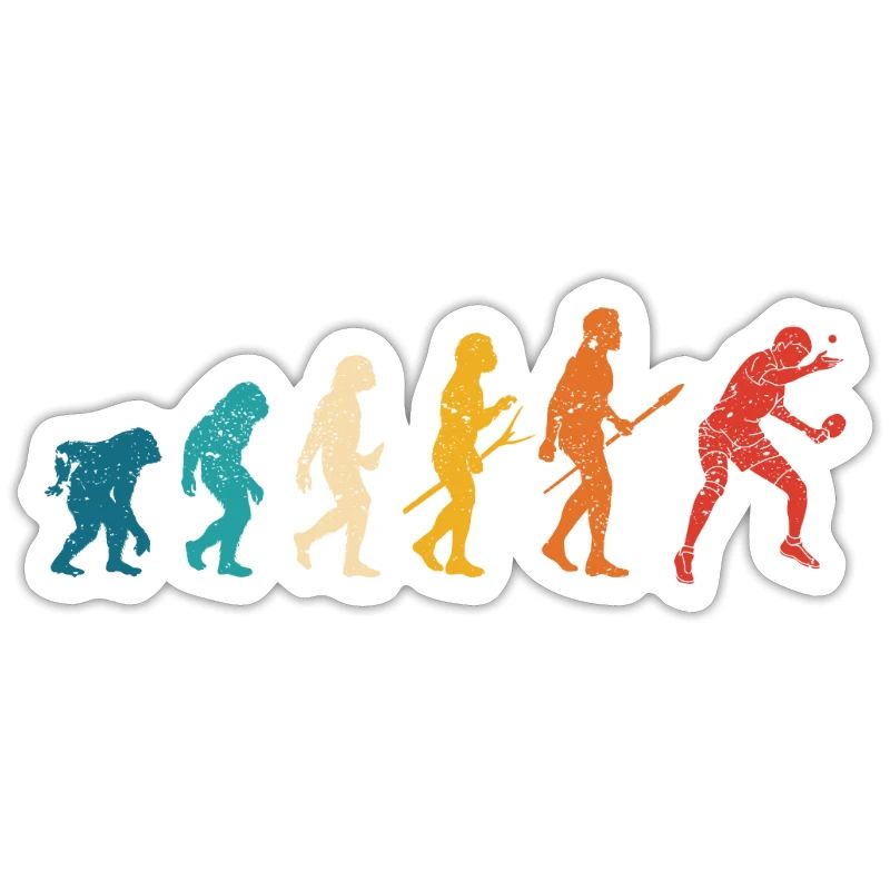 Ping Pong Human Evolution Funny Table