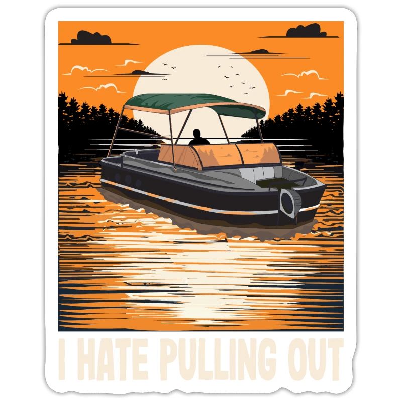 I Hate Pulling Out Funny Motorboating Quote