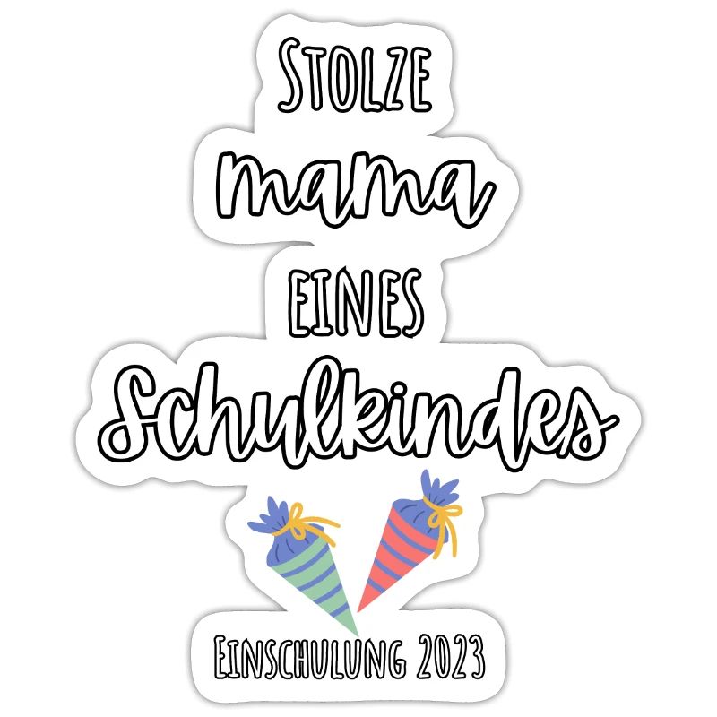 Stolze Mama eines Schulkindes