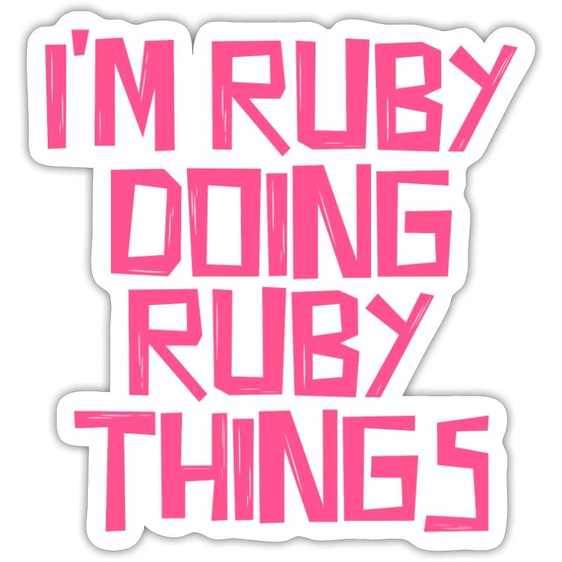Je suis Ruby en train de faire des choses Ruby