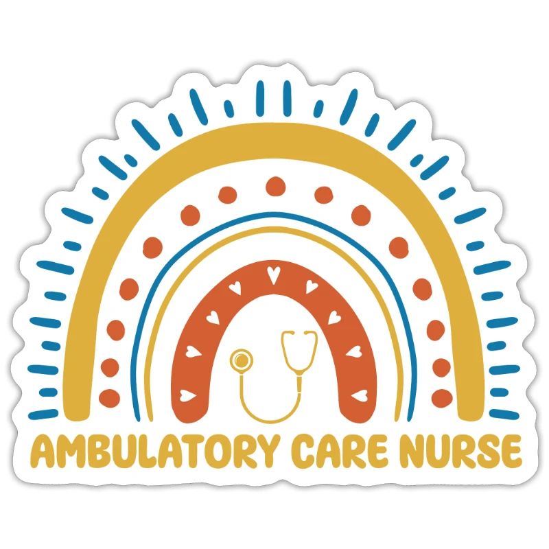 Ambulante Krankenschwester Boho Regenbogen