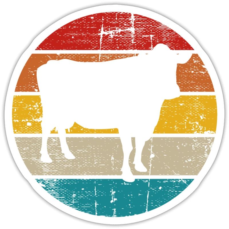 Kuh Retro Muh Landwirt Milch Bauernhof Geschenk